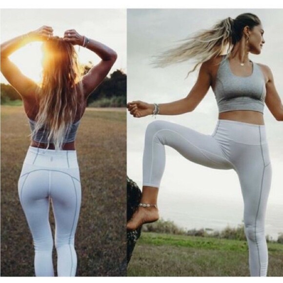 FP Movement You're A Peach Leggings Free People White Size Small Women’s NWOT - Picture 7 of 9